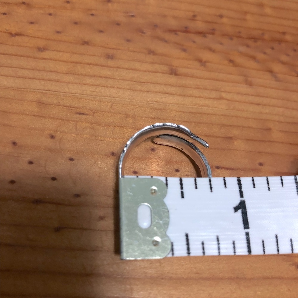 Adjustable Sterling Feather Ring - image 3